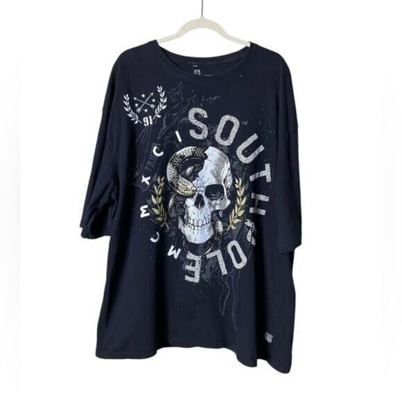 Southpole Y2K Skull T-Shirt Size 4XB Skater JNCO Style Streetwear Baggy Retro - Picture 1 of 9